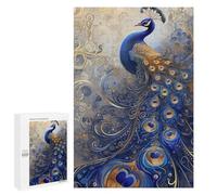 Jigsaw Puzzles 1000 PCS for Teenagerss Royal Peacock Art Print Puzzles for Adults Fun Games Difficult Hard Challenging To Complete 1000 PCS