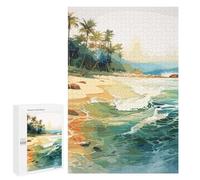 Jigsaw Puzzles 1000 PCS for Teenagerss Sandy Tropical Beach Day Jigsaws for Adults Relax Games Precision Cutting Deal As Gifts for The Whole Family 1000 PCS
