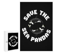 Jigsaw Puzzles 1000 PCS for Teenagerss Save The Sea Pandas Orcas Jigsaws for Adults Toy Wall Decor Difficult Hard Challenging To Complete 1000 PCS
