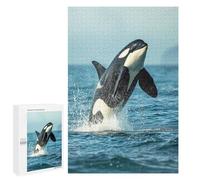 Jigsaw Puzzles 1000 PCS for Teenagerss Sea Orca Whale Killer Jigsaws for Adults Toy Wall Decor Difficult Hard Challenging To Complete 1000 PCS