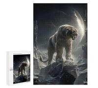 Jigsaw Puzzles 1000 PCS for Teenagerss Silent Sentinel of The Moonlit Peaks - Ethereal Wilderness Guardian Jigsaws for Adults Toy Wall Decor Difficult Hard Challenging To Complete 1000 PCS