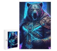 Jigsaw Puzzles 1000 PCS for Teenagerss Steampunk Bear Armor Jigsaws for Adults Hands-on Game But Fun And Humorous Deal As Gifts for The Whole Family 1000 PCS