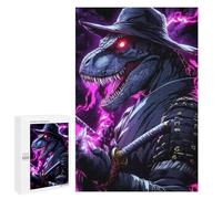 Jigsaw Puzzles 1000 PCS for Teenagerss T-rex Raptor Ninja Animal Puzzles for Adults Fun Games Difficult Hard Challenging To Complete 1000 PCS