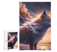 Jigsaw Puzzles 1000 PCS for Teenagerss Thundering Wolf Nature's Power -1 Jigsaw for Adults Anti-Stress Toys Perfect Decoration Stress Reduction Gifts 1000 PCS