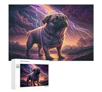 Jigsaw Puzzles 1000 PCS for Teenagerss Thunderstorm Pug Adventure -2 Jigsaw for Adults Anti-Stress Toys Perfect Decoration Stress Reduction Gifts 1000 PCS