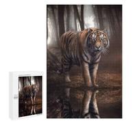 Jigsaw Puzzles 1000 PCS for Teenagerss Tiger in Misty Forest Jigsaw for Adults Hands-on Game Wall Art Challenging To Complete 1000 PCS