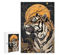 Jigsaw Puzzles 1000 PCS for Teenagerss Tiger Under The Moon Jigsaws for Adults Relax Games Precision Cutting Deal As Gifts for The Whole Family 1000 PCS