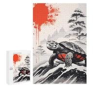 Jigsaw Puzzles 1000 PCS for Teenagerss Turtle Japanese Painting Jigsaw for Adults Hands-on Game But Fun And Humorous for Birthday, Chrismas 1000 PCS