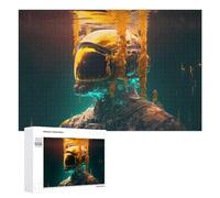 Jigsaw Puzzles 1000 PCS for Teenagerss Underwater Astronaut Artwork Adult Puzzles Relax Games Wall Art Deal As Gifts for The Whole Family 1000 PCS