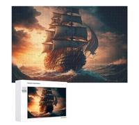 Jigsaw Puzzles 1000 PCS for Teenagerss Voyage Through Stormy Seas Jigsaw Puzzle DIY Toys A Work of Art Deal As Gifts for The Whole Family 1000 PCS