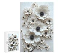 Jigsaw Puzzles 1000 PCS for Teenagerss White Anemone Flowers Jigsaw for Adults DIY Toys Analysis And Logic Deal As Gifts for The Whole Family 1000 PCS