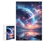 Jigsaw Puzzles 1000 PCS Galactic Reflections Celestial Landscape -3 Jigsaws for Adults Puzzle But Fun And Humorous Every Piece Is Unique - Family Fun & Game Night 1000 PCS