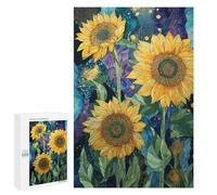 Jigsaw Puzzles 1000 PCS Glowing Sunflower Garden Art Jigsaws for Adults Puzzle But Fun And Humorous Every Piece Is Unique - Family Fun & Game Night 1000 PCS