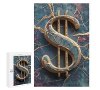 Jigsaw Puzzles 1000 PCS Golden Dollar Sign Decor Jigsaw for Teenagers Improve Memory Difficult And Challenge Brainteaser Family Games 1000 PCS
