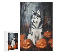 Jigsaw Puzzles 1000 PCS Halloween Wolf Painting Artwork Jigsaws for Adults Puzzle But Fun And Humorous Every Piece Is Unique - Family Fun & Game Night 1000 PCS