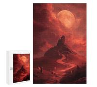 Jigsaw Puzzles 1000 PCS Haunting Cemetery Under Full Moon Jigsaws for Adults Puzzle But Fun And Humorous Every Piece Is Unique - Family Fun & Game Night 1000 PCS