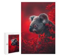 Jigsaw Puzzles 1000 PCS Koala in Red Berries Jigsaws for Adults Puzzle Pattern Assembly Educational Challenge Birthday And Unique Gifts 1000 PCS