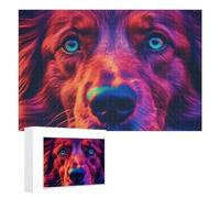 Jigsaw Puzzles 1000 PCS Personalized Wooden Puzzle Blue Eyes Dog Puzzles for Adults Photos Picture Puzzle for Family Wedding Christmas Anniversay Birthday Gifts