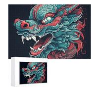 Jigsaw Puzzles 1000 PCS Personalized Wooden Puzzle Dragon Head Pattern Puzzles for Adults Photos Picture Puzzle for Family Wedding Christmas Anniversay Birthday Gifts