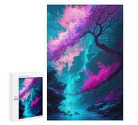 Jigsaw Puzzles 1000 PCS Pink Cherry Blossom Nature Teenagers Puzzles Relax Games Difficult Challenge Unique Birthday And Xmas Gifts 1000 PCS