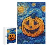 Jigsaw Puzzles 1000 PCS Pumpkin with Starry Night Sky Jigsaws for Adults Puzzle But Fun And Humorous Every Piece Is Unique - Family Fun & Game Night 1000 PCS