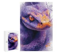 Jigsaw Puzzles 1000 PCS Purple Snake Art Print Jigsaws for Adults Puzzle But Fun And Humorous Every Piece Is Unique - Family Fun & Game Night 1000 PCS