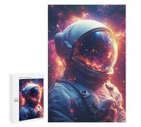 Jigsaw Puzzles 1000 PCS Space Astronaut Helmet Nebula Jigsaws for Adults Puzzle But Fun And Humorous Every Piece Is Unique - Family Fun & Game Night 1000 PCS