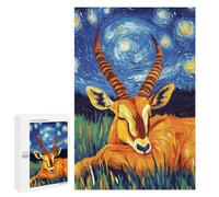 Jigsaw Puzzles 1000 PCS Starry Night Gazelle Teenagers Puzzles Relax Games Difficult Challenge Unique Birthday And Xmas Gifts 1000 PCS