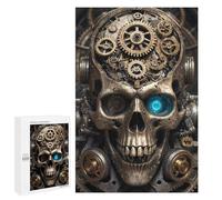Jigsaw Puzzles 1000 PCS Steampunk Gear Head Skull Teenagers Puzzles Relax Games Difficult Challenge Unique Birthday And Xmas Gifts 1000 PCS
