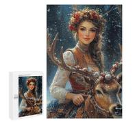 Jigsaw Puzzles 1000 PCS Winter Forest Fantasy-1 Jigsaws for Adults Puzzle Pattern Assembly Educational Challenge Birthday And Unique Gifts 1000 PCS