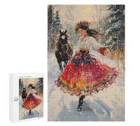 Jigsaw Puzzles 1000 PCS Winter Wonderland Horse Ride Jigsaws for Adults Puzzle But Fun And Humorous Every Piece Is Unique - Family Fun & Game Night 1000 PCS