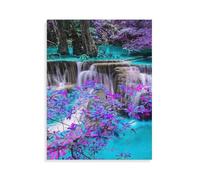 Jigsaw Puzzles 1000 Piece Challenge Game for Adults，Nighttime waterfall with mystically glowing colors，Jigsaw Puzzle 1000 Piece Educational Games for Adults Or Families 1000pcs（75x50cm）-AQ9