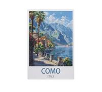 Jigsaw Puzzles 1000 Piece Challenge Toy for Adults，Como Italy，Jigsaw Puzzles 1000 Pieces Educational Game Home Decoration（50x70cm）-AI95