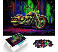 Jigsaw Puzzles 1000 Piece for Adults Abstract Chopper Green Challenging To Complete But Fun And Humorous Gifts Ideas 26x38cm