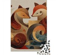 Jigsaw Puzzles 1000 Piece for Adults Abstract Fox Art Print Adult Jigsaw Puzzle Family Games For Family Fun Birthday Present, Gifts, 38x26cm/1000pcs