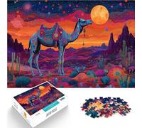 Jigsaw Puzzles 1000 Piece for Adults “Abstract painting Camel” Made of cardboard,for and 14 years and over Home Decoration game Toys Wish List with Santa Claus。size:26x38cm/10.24x14.96inch
