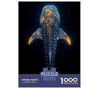 Jigsaw Puzzles 1000 Piece for Adults Abstract Whale Shark Gold Jigsaw for Adults Toy Wall Decor Home Decoration Challenging To Complete 52x38cm/1000pcs