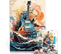 Jigsaw Puzzles 1000 Piece for Adults Aesthetic Harmony Guitar Challenging Game Every Piece is Unique - Challenging Family Fun Game 50x70cm