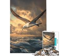 Jigsaw Puzzles 1000 Piece for Adults Albatross Seabird in Flight Learning Educational Toys Educational Game Hand Speed Race Great Gifts (Size 38x26cm)