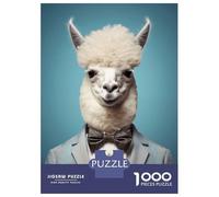 Jigsaw Puzzles 1000 Piece for Adults Alpaca in A Suit Adult Puzzles Relaxing Games Analysis And Logic Great Gift for Gaming 70x50cm/1000pcs
