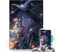 Jigsaw Puzzles 1000 Piece for Adults Anime Girl with Magical Glow Präzisionsschnitt Lernspiel für Geburtstag, Weihnachten52x38cm