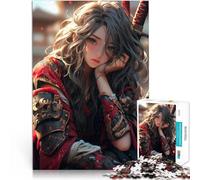 Jigsaw Puzzles 1000 Piece for Adults Anime Samurai Warrior Girl Familienspaß eignet sich ideal als Geschenk für die ganze Familie52x38cm
