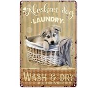 Jigsaw Puzzles 1000 Piece for Adults - askan Malamute Dog Laundry Wash & Dry All Fur Varieties Wooden Puzzle Fun Games Stress Relief Toys for Home Decor Living Room Decor
