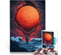 Jigsaw Puzzles 1000 Piece for Adults Astronaut and Red Planet Game Toys with Fully Interlocking Randomly Shaped Pieces 50x70cm