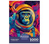 Jigsaw Puzzles 1000 Piece for Adults Astronaut Gorilla Space Jigsaw for Adults Toy Wall Decor Home Decoration Challenging To Complete 52x38cm/1000pcs