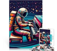 Jigsaw Puzzles 1000 Piece for Adults astronaut plays piano wpap Familienaktivität Heimdekoration Spielzeug75x50cm