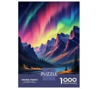 Jigsaw Puzzles 1000 Piece for Adults Aurora Borealis Mountain Landscape Puzzles for Adults Brain Teaser Game Difficult Hard Educational Challenge 70x50cm/1000pcs