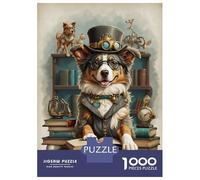 Jigsaw Puzzles 1000 Piece for Adults Australian Shepherd Doggy School Jigsaw for Adults Toy Wall Decor Home Decoration Challenging To Complete 70x50cm/1000pcs