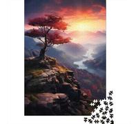 Jigsaw Puzzles 1000 Piece for Adults Autumnal Serenity Mountain Sunset Scene Jigsaw for Adults Family Games But Fun And Humorous Birthday Present, Gifts, 38x26cm/1000pcs