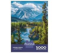 Jigsaw Puzzles 1000 Piece for Adults Banff Canada Landscape Puzzle for Adults DIY Toys Staycation Kill Time Educational Challenge 38x26cm/1000pcs